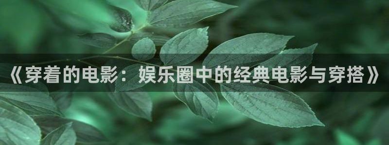 星耀国际下载链接：《穿着的电影：娱乐圈中的经典电影与穿搭》